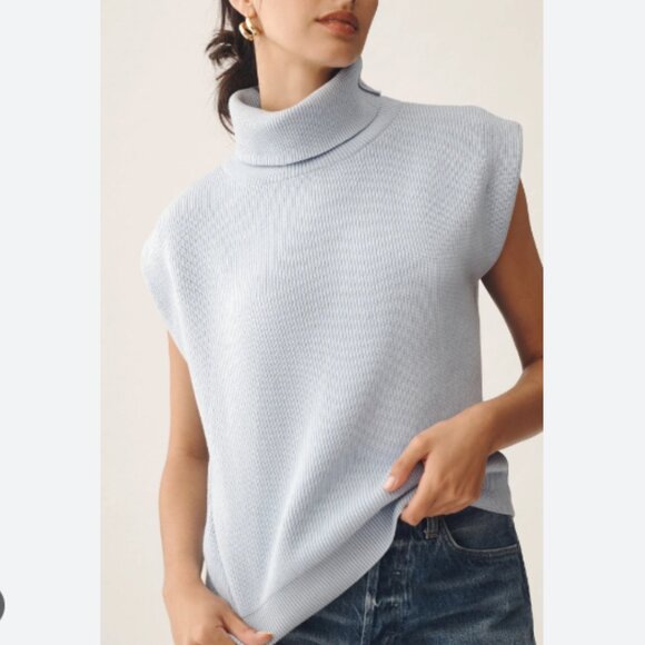 Brand New Maeve Mock-Neck Muscle Sweater Vest - Picture 1 of 8